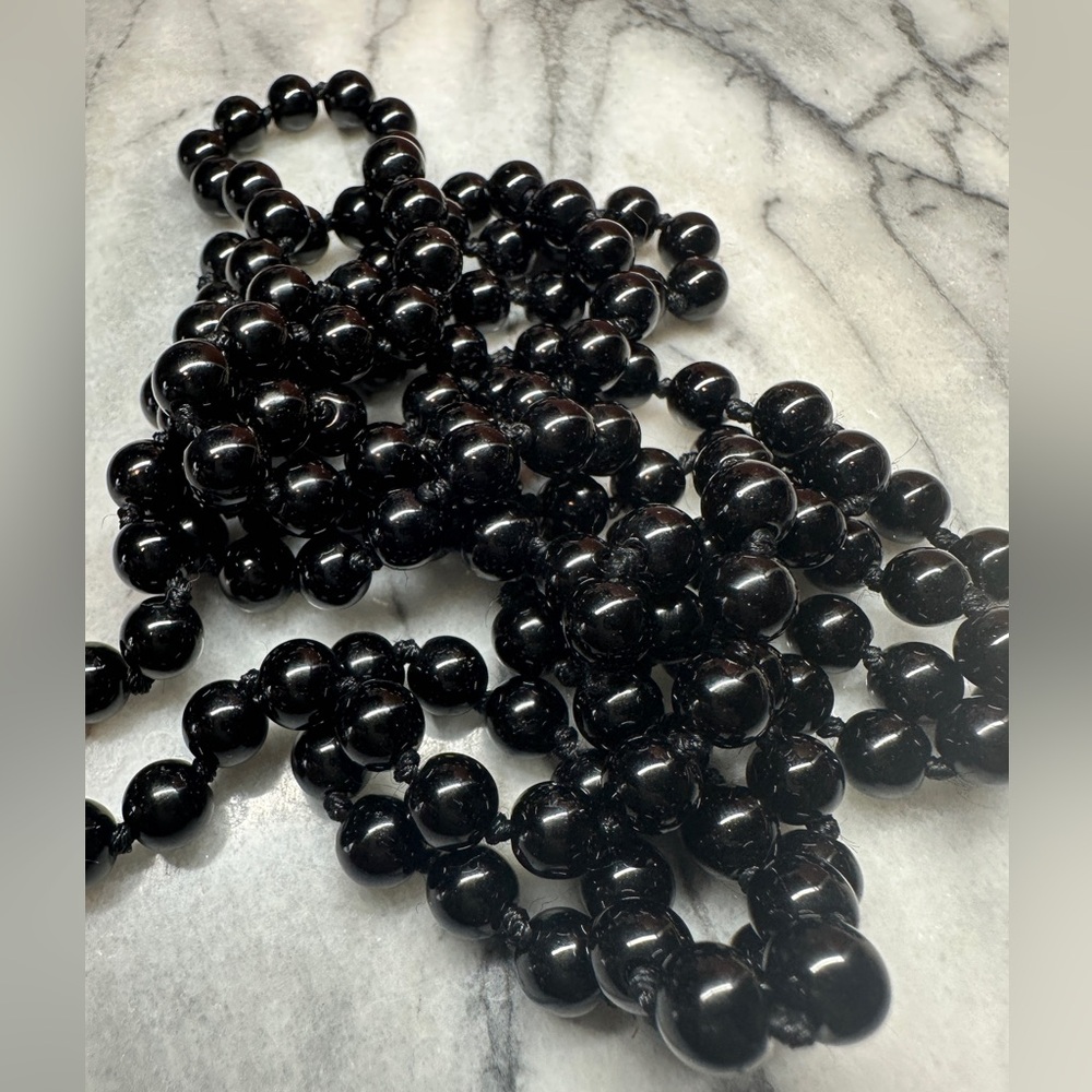 Black Beaded Necklace